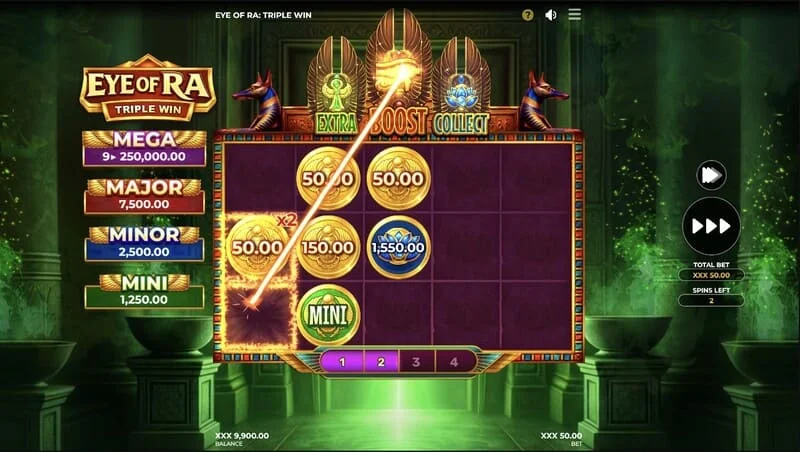 Eye of Ra Triple Win – didelis išmokėjimas eilutėje surinkus skrynias